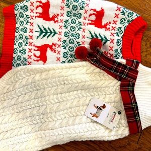 Two Dog Sweaters Size Large